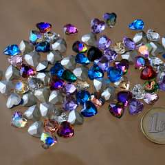 14: 10mm Heart Shape Crystal Rhinestones Stras