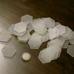 13: Blank Acrylic Hexagon
