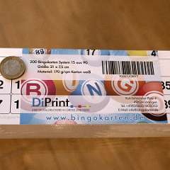 7: DiPrint 200 bingo card 15 from 90