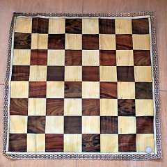 55: Chess_Board_Brown_Textil_Obrus_50x50cm