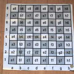 57: Chess_Board_Notation_Textil_Obrus_50x50cm
