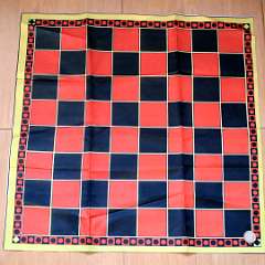 56: Chess_Red_Black_Textil_Obrus_50x50cm