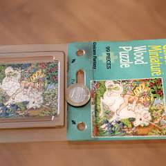 18: Wooden Mini puzzle Golden Miniature 99